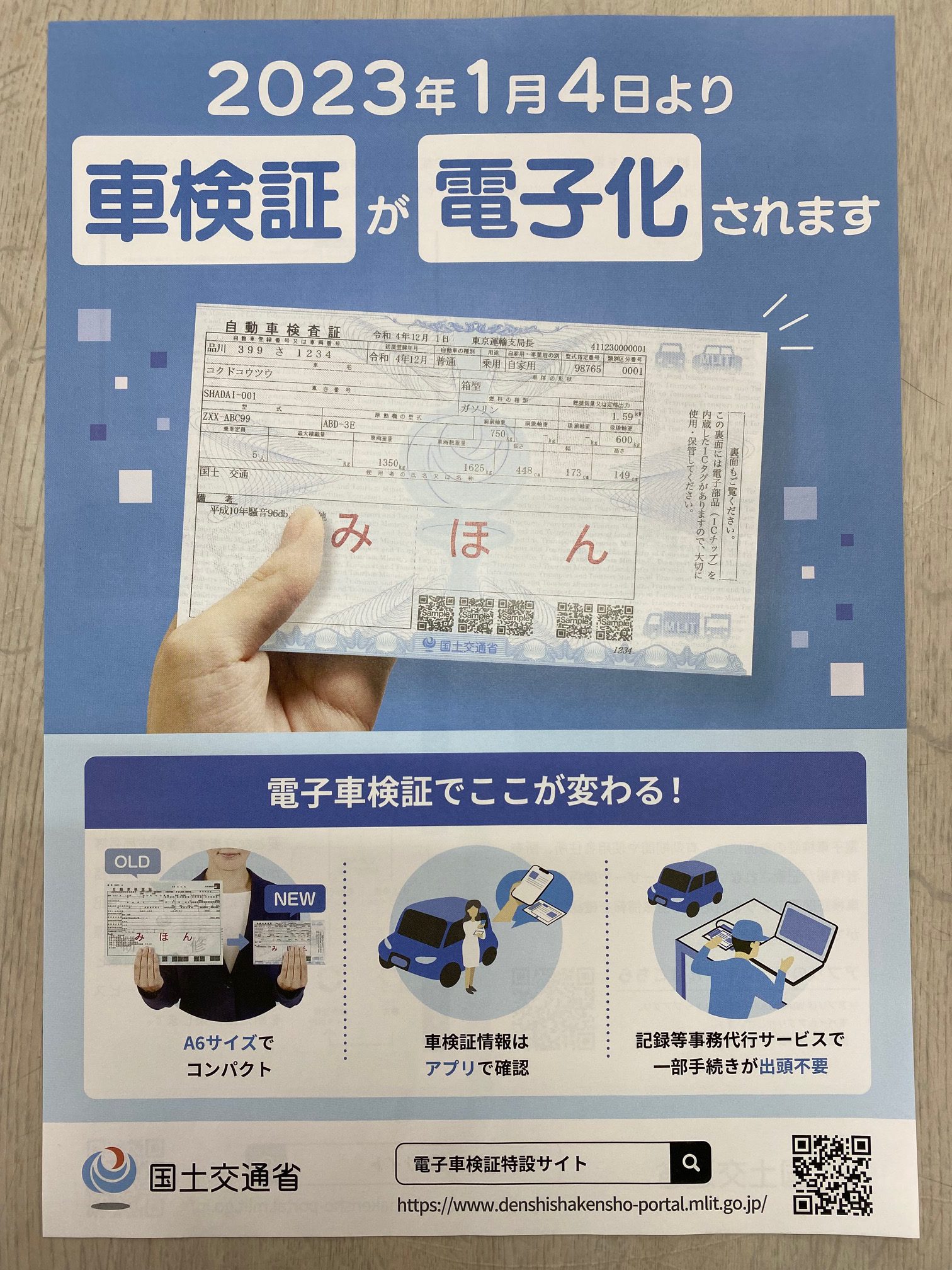 2023年１月より車検証が電子化されました | 山口県 自動車名義変更